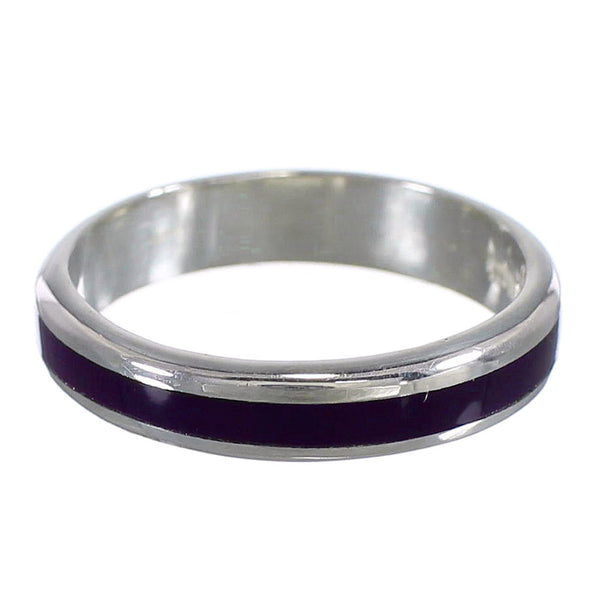 Genuine Sterling Silver Magenta Turquoise Ring Size 5 FX92092